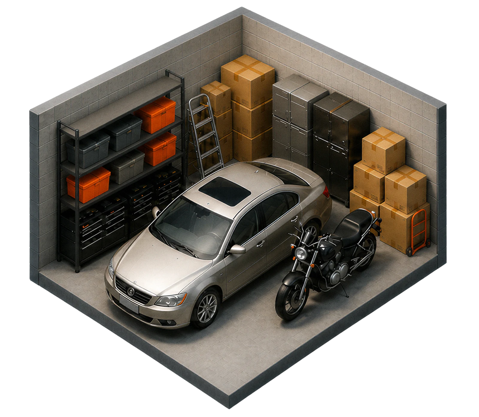 Grandes unités garage avec accès extérieur